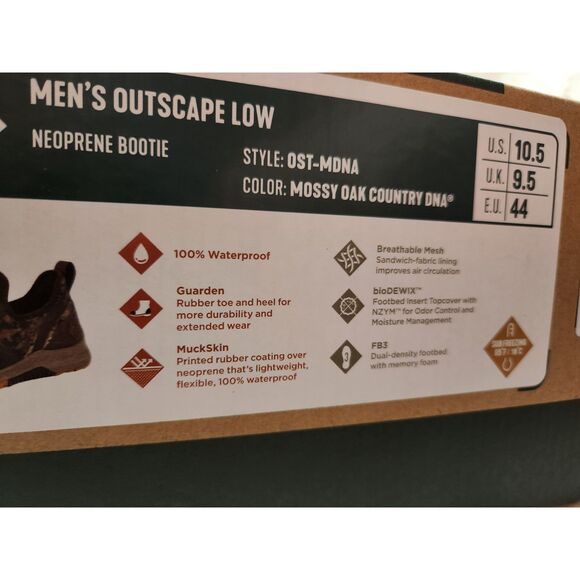Muck Boot Outscape Low Men’s 10.5 Mossy Oak Waterproof Neoprene Bootie main image 5